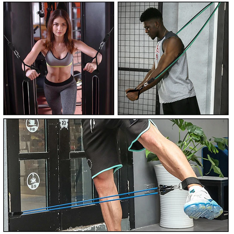 11Pcs/Set 500LBS Resistance Bands Crossfit Portable Gym Sports Bodybuilding Fitness Equipment  Elastic Rope Unisex home gym