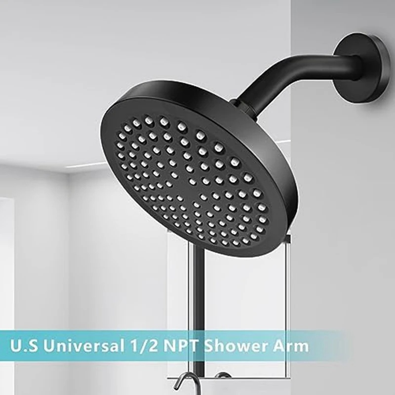 Shower Arm, Wall Mount Replacement Shower Head Arm For Fixed Shower Head And Handheld Showerhead Easy Install Easy To Use , 25Cm