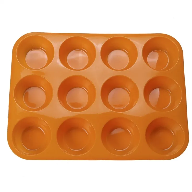 12 Cavity Silicone Cake Mold Muffin Cup Cake Bakeware Fondant Cupcake Muffin Mold Cookies Muffin Chocolate Mould Baking Tools