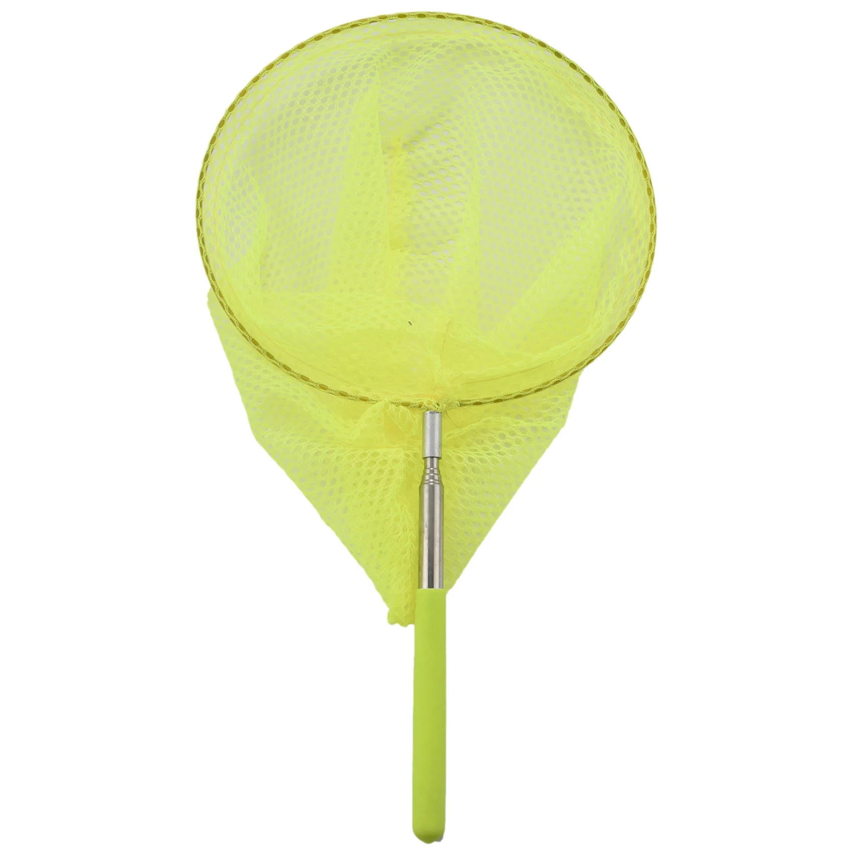 Outdoor Net Bag Stainless Steel Telescopic Catching Net-Yellow