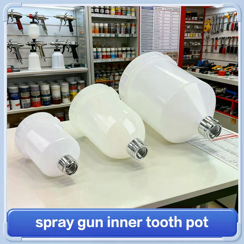 125ml 250ml 600ml Plastic Spray Paint Pot Sprayer Cup Air Gravity Feed Fastmover Thread Connector For Spray Gun Tools
