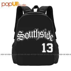 South Side 13 Jersey Cholo Lowrider Backpack Large Capacity Cute Creative Gymnast Bag Multi-function