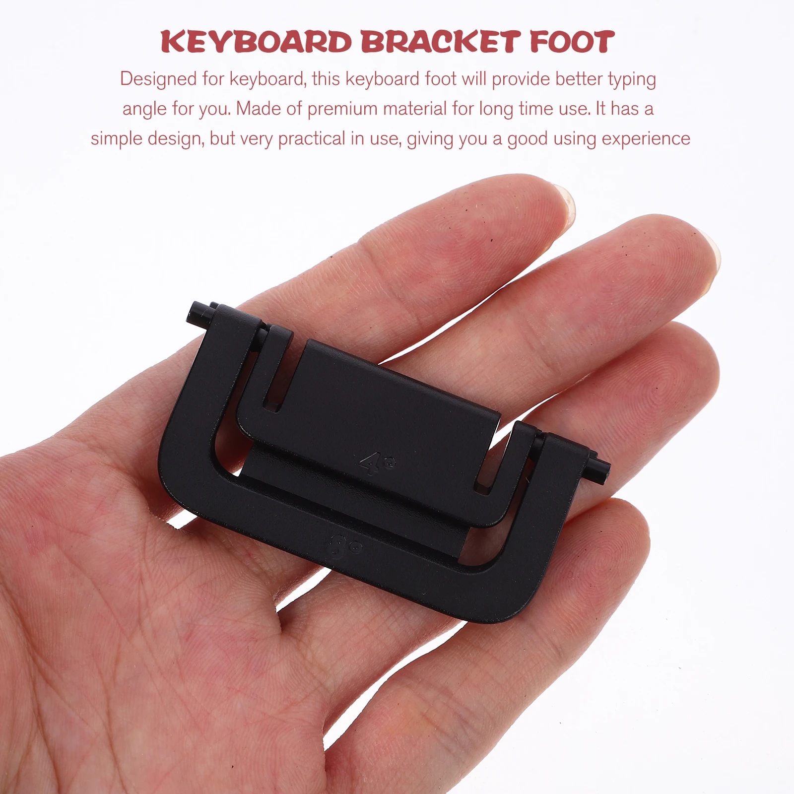 

Keyboard Stand Self Adhesive Adjustable Black Feet for Desk Computer USB Stands Accessories Replacement Mechanical