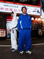 Y2K Casual ocio Otoño Invierno Unisex High Street japonés Harajuku deportes Hiphop Bordado de letras Sudadera con capucha conjunto de pantalones