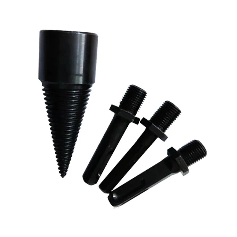 4 pezzi per la lavorazione del legno cono diviso per uso domestico trapano elettrico a mano trapano a percussione 32mm accessori per il taglio della legna da ardere