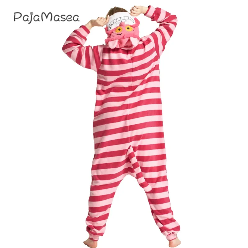 ss13XXL شيشاير القط الأحمر نيسيي الكرتون نيسيي كوكي الوحش المرأة عيد الميلاد الأسرة زي حفلة رومبير مخطط الراكون Kigurum