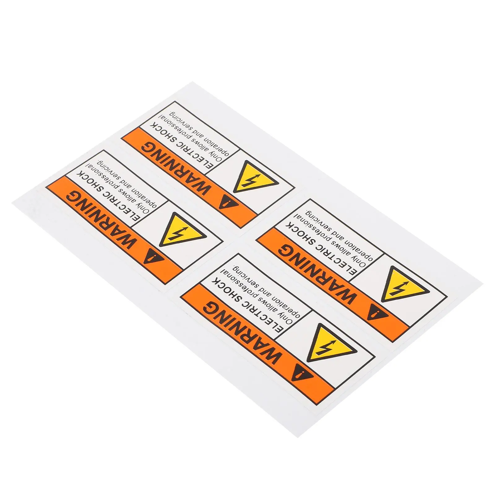 4 Pcs Shock Warning Labels Stickers High Voltage Warning Labels Safety Signs Adhesive PVC Caution Traffic Signs