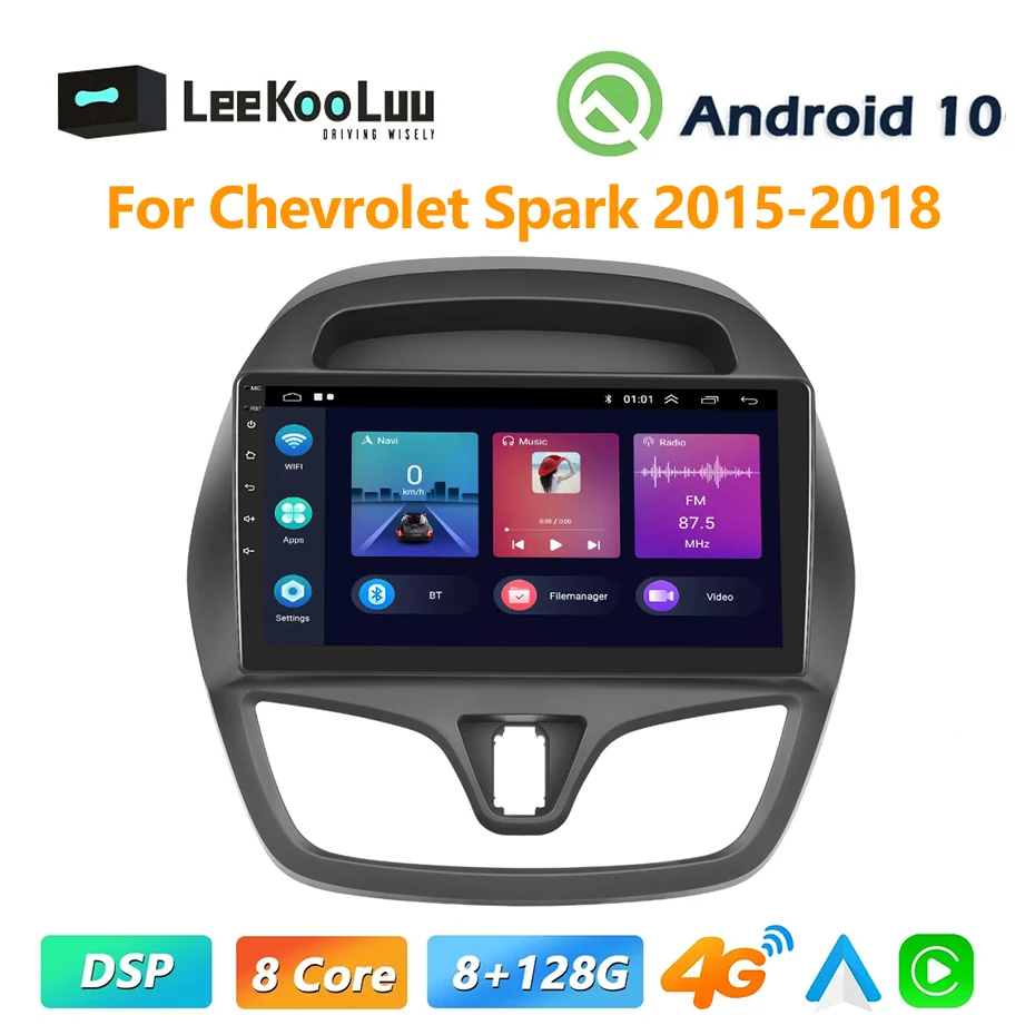 

LeeKooLuu Autoradio 2Din Android Car Radio For Chevrolet Spark 2015 2016 - 2018 GPS Multimedia Player Stereo 4G WiFi DSP Carplay