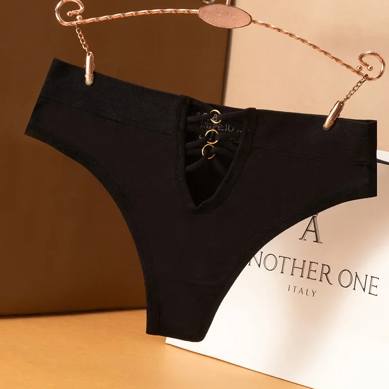 Women's Sexy Panty Seamless Thong Female Intimate Clothes Low Rise Comfort Underwear Lady's Soft Underwear Solid Color Lingerie image 4