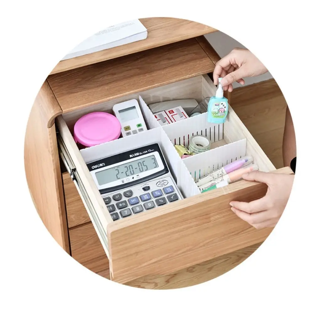 

5Pcs Adjustable Drawer Divider DIY Household Combination Partition Board Space-saving Storage Organizer Cabinet Closet Separator