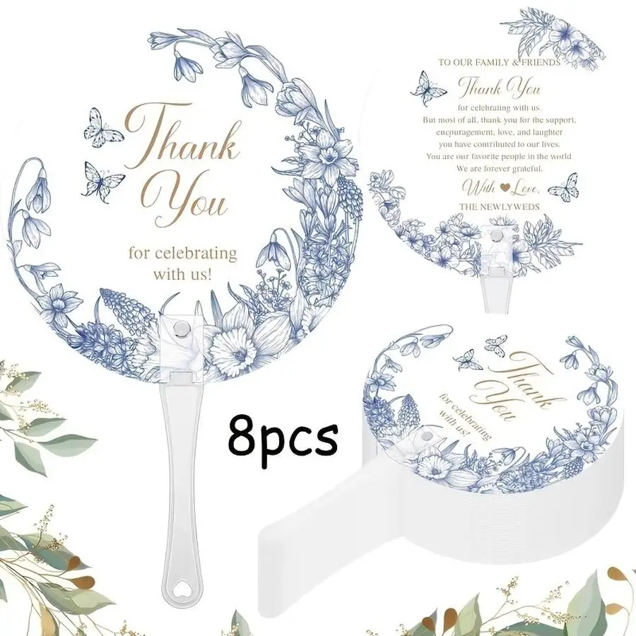1/5/10/20/50/100pcs Bohemian Wedding Fans Wholesale - Plastic Handheld Wedding Favors with Green Suitable for Wedding Ceremonies