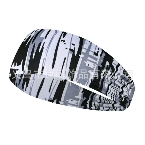 Imagen 2 del producto Diadema deportiva para hombre y mujer, bandas para el pelo estampadas a la moda para gimnasio, correr, Yoga, elástico, para Fitness, tenis, diadema deportiva