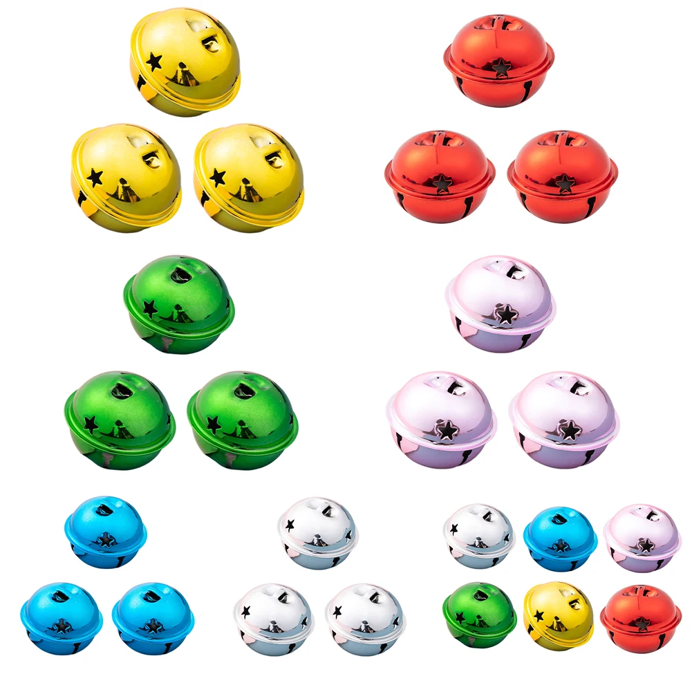 أجراس عيد الميلاد ذات الخمس مدببة ، مشغولات معدنية صغيرة لديكور الأشجار ، 40 * #1