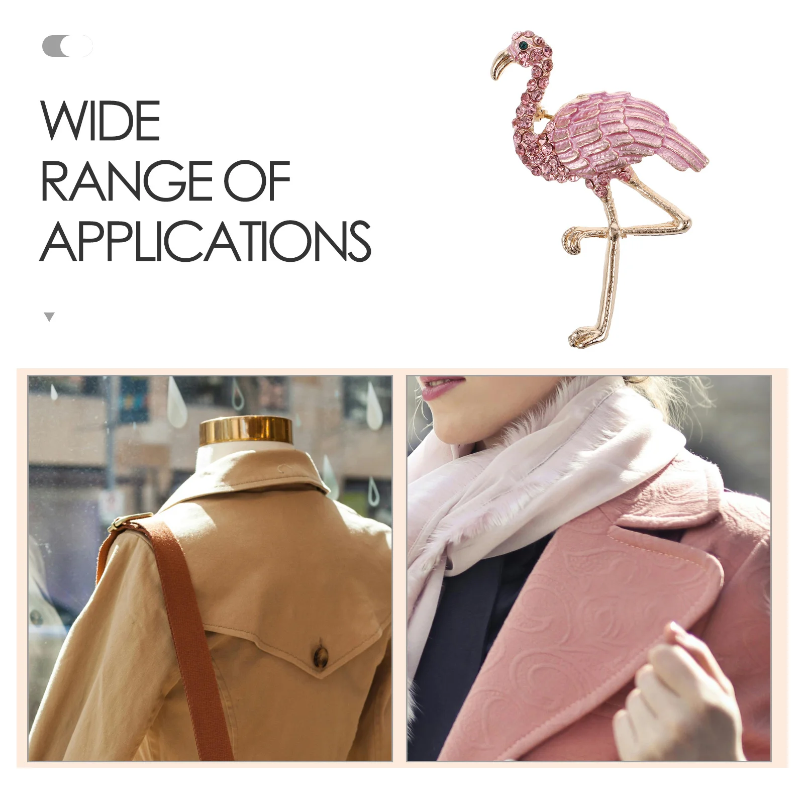 

5pcs 5 Pieces Cute Pin Brooch Lapel Flamingo Decorative Animal Enamel Breastpin Pins