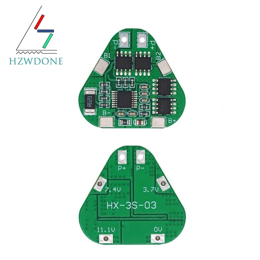 3S 12V 18650 Lithium Battery Protection Board 11.1V 12.6V overcharge over-discharge protect 8A 3 Cell Pack Li-ion BMS PCM PCB