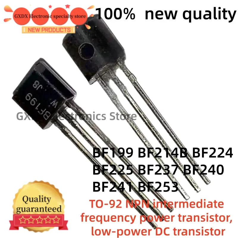 10PCS BF241 BF253 BF199 BF214B BF224 BF225 BF237 BF240 TO-92 NPN intermediate frequency power transistor Low power DC triode
