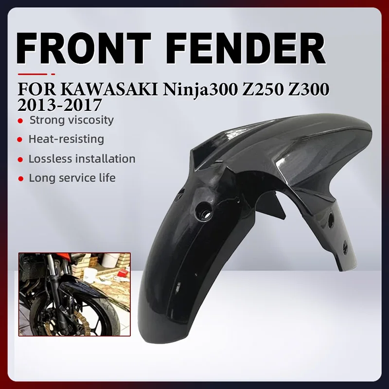 

For Kawasaki Ninja300 Ninja 300 Z250 Z300 2013-2017 Motorcycle Front Fender Mudguard Fairing ABS Carbon Paint Splash Dust Guard