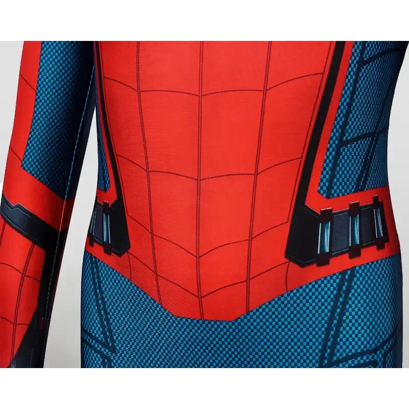 Halloween Adulti Bambini Ritorno a casa Peter Parker Costume Spiderman Supereroe Cosplay Zentai Uomo Ragazzi Tuta maschile Party JumpSu # 1 # W