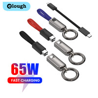 Fast Charging Type C TO Type C Cable Keychain 65W PD for iPhone 15 Xiaomi Samsung Type c to ios Portable Data Cable Keycha