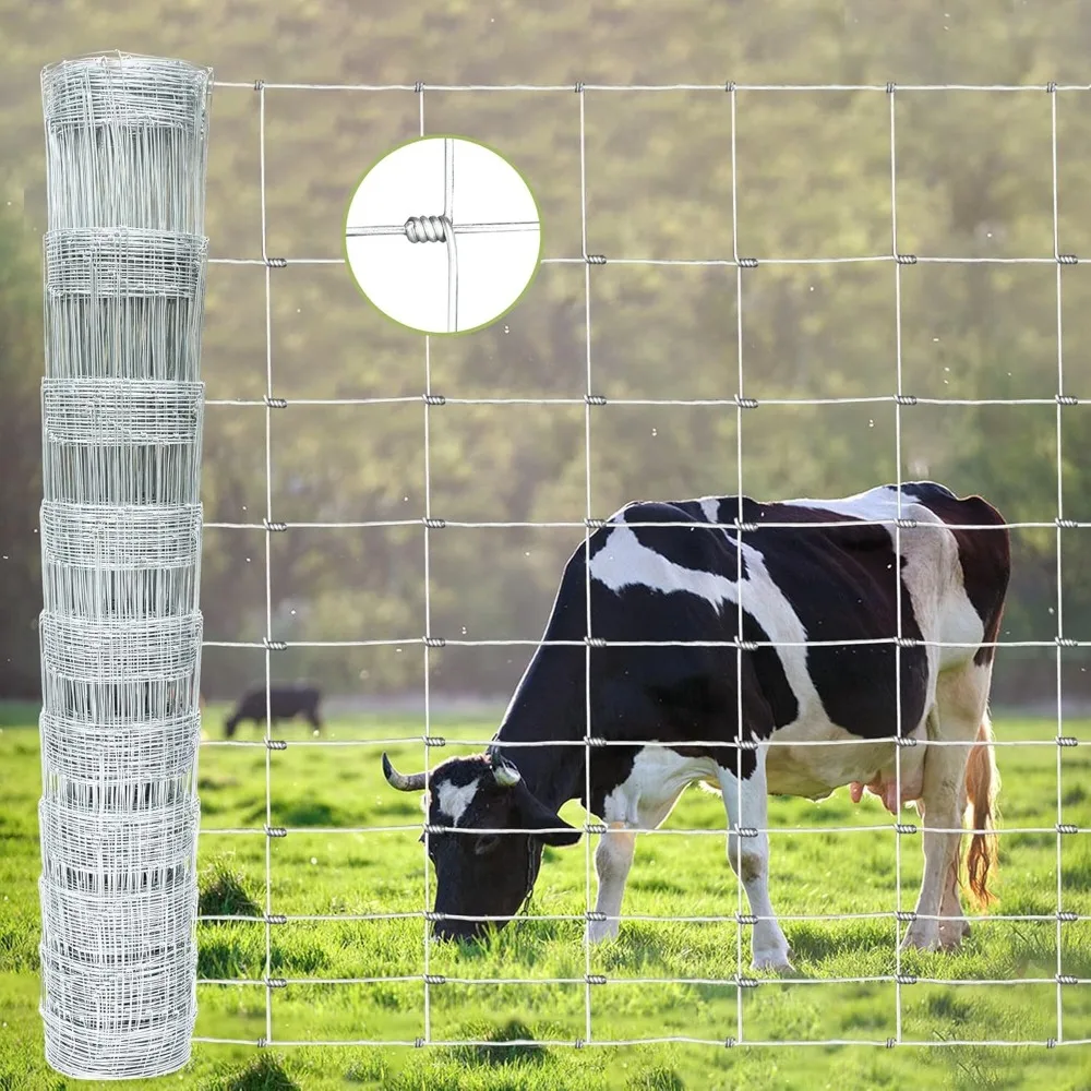

Совершенно новый забор Livestock, оцинкованный забор для крупного рогатого скота, проволочное ограждение с тяжелым цинковым покрытием, фермерский забор для кошачьего оленя