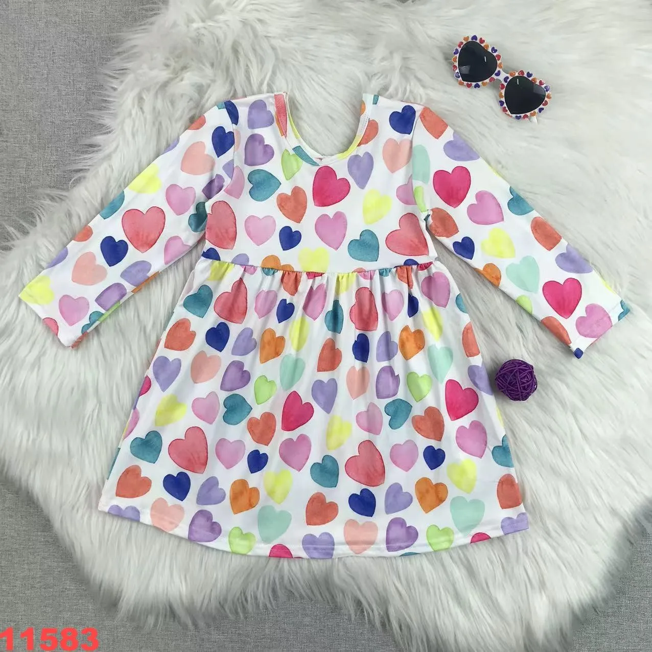 Girls Sweet Grape Print Bow Tie Flutter Sleeve Dress Toddler Baby Girl Dresses Summer Party Outfit