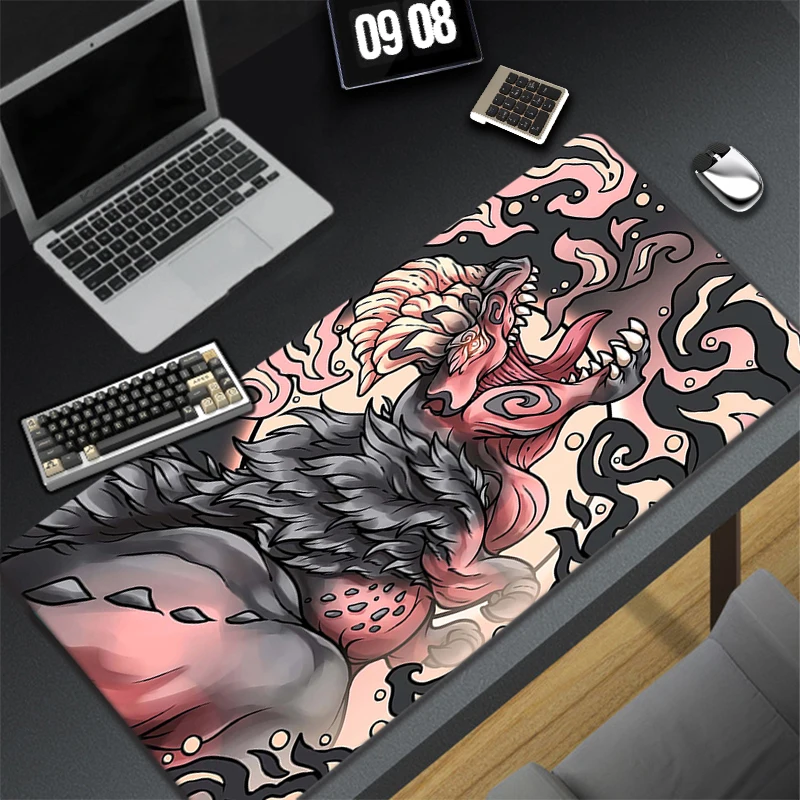 

Monster Hunter Dragon Large Game 90x40cm Mouse Pad Gaming Accessories PC Laptop Gamer Mousepad XXL Antislip Mouse Pad Mat