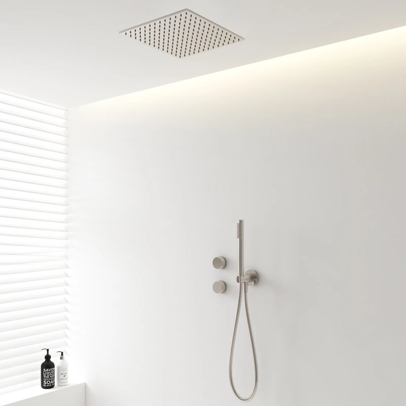 

Bathing concealed installation shower, wall mounted shower, embedded top spray all copper pre embedded shower set