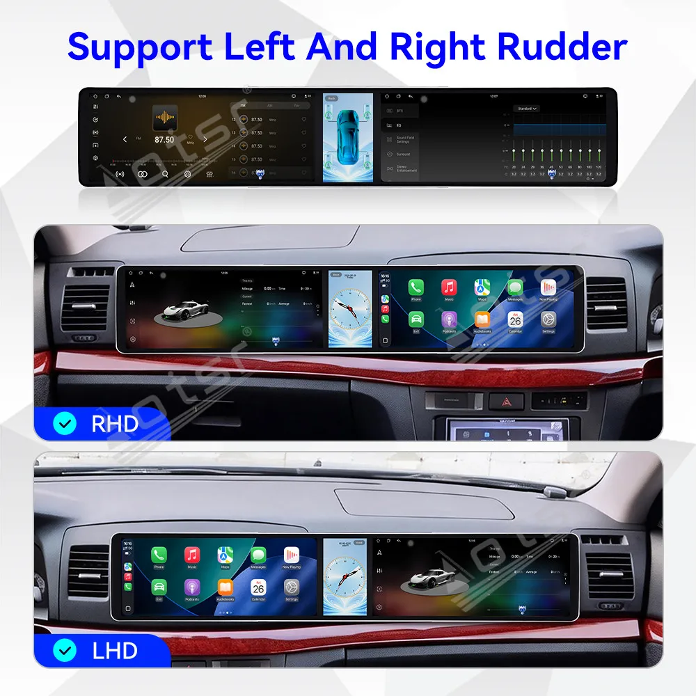 Android 15 Dual 12.3”Triple Screen For Toyota Mark II 2000–2004 Carplay  Gps Navigation Car Radio HD Touch Screen Stereo Auto