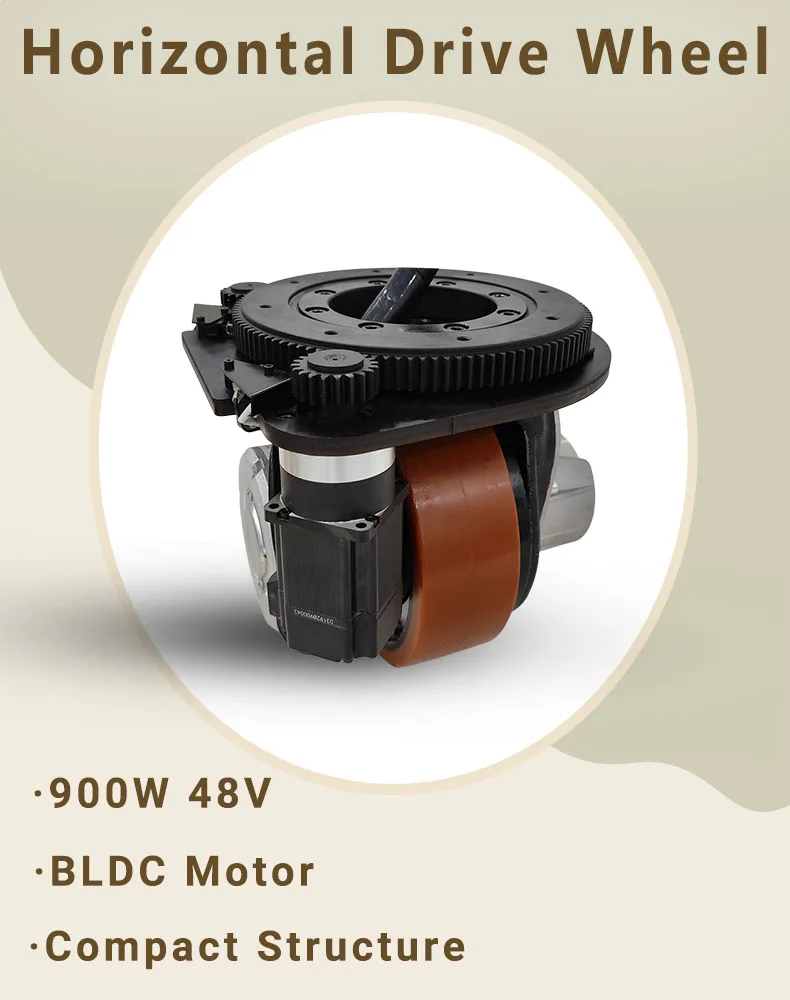 AMR روبوت التنقل AGV 900 واط محرك معزز جديد أفقي عجلة القيادة البولي يوريثين محرك أفقي عجلة محرك معزز #5