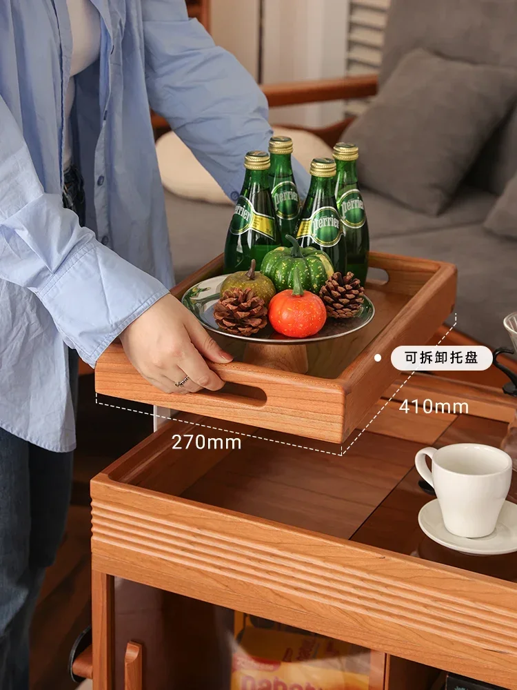 Mobile side cart, sofa with wheel side cabinet mobile catering cart, kitchen rack trolley