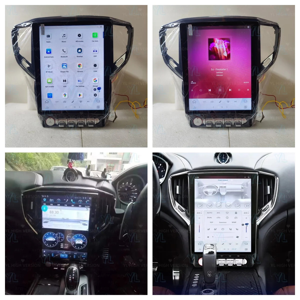 

Автомобильное радио CarPlay Android 13, для Maserati Ghibli 2013-2022, сенсорный экран, мультимедийная GPS-навигация, автомобильные аксессуары, блок 4G Blueto