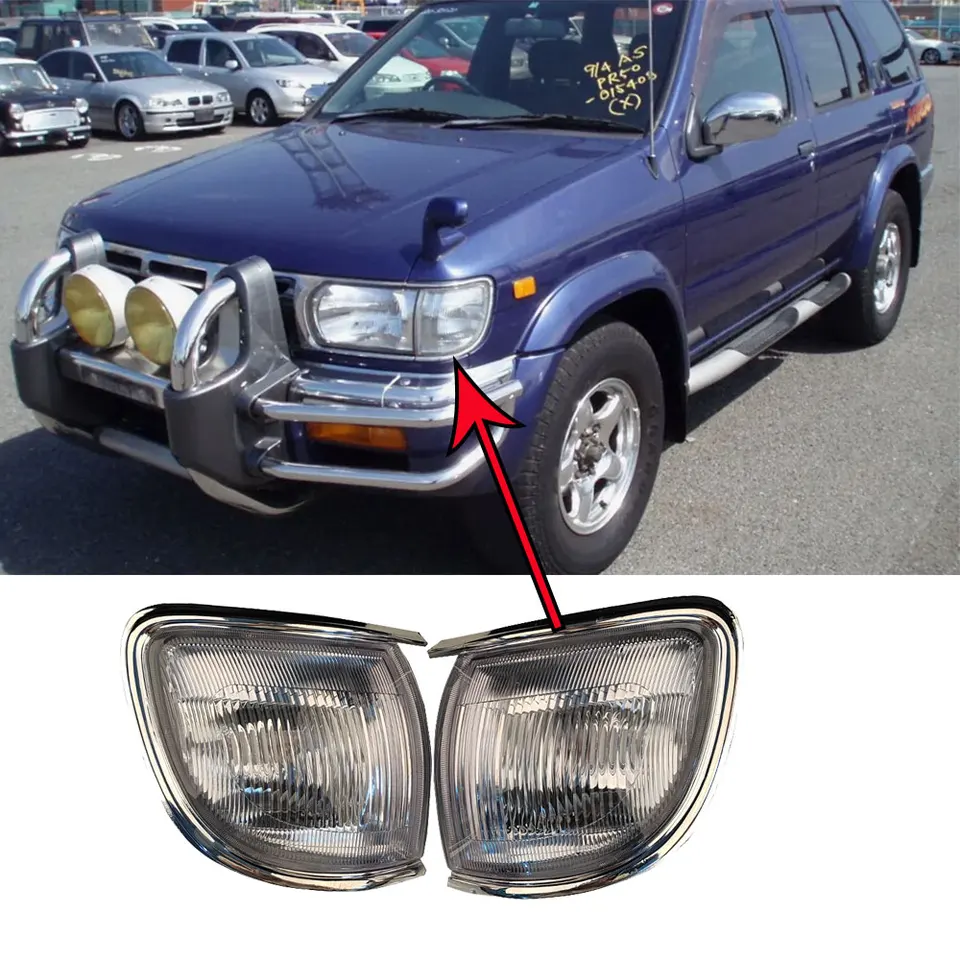 Garage-Pro Turn Signal Light Pair For 1996-1999 Nissan Pathfinder - Amber Front Lights Set
