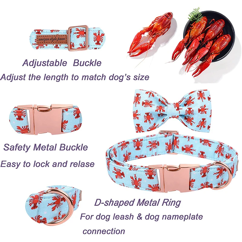 Personalised Dog Collar With Bowtie For Small Medium Large Dogs_voghion.com