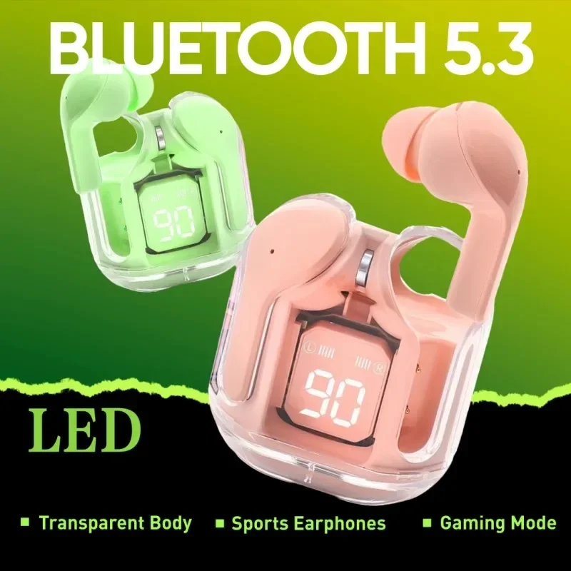 New T2 TWS Transparent Wireless Bluetooth Headset HIFI Sound Quality Bluetooth Headphones for All Smartphones