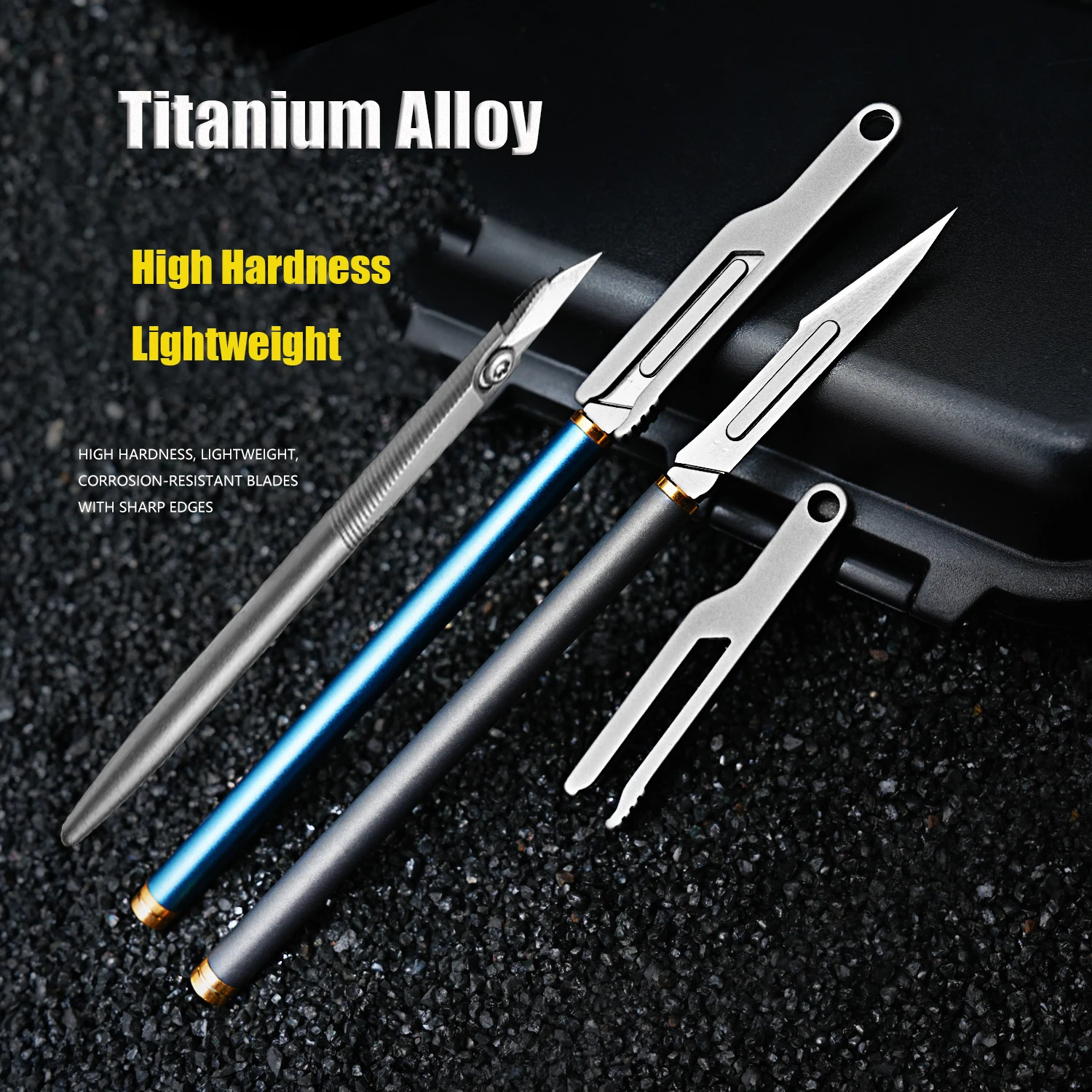 8G Titanium Alloy Scalpel Thickened Carving Knife Animal Scalpel Multifunctional Express Out Of The Box Tool Give Away Knife Lid