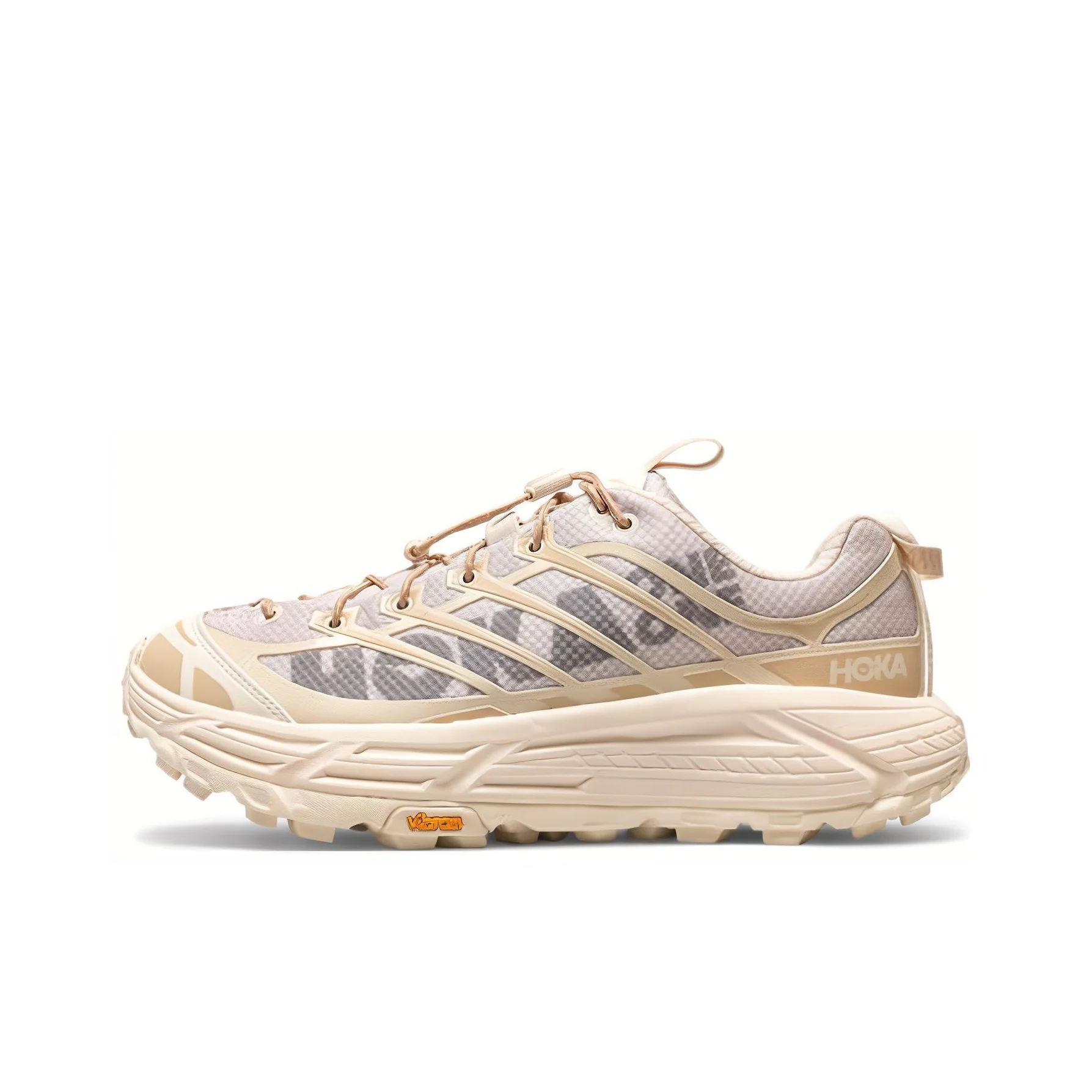 HOKA ONE ONE Mafate Three 2 Running Shoes Unisex Low Top Beige Yellow 1141572-ESSN