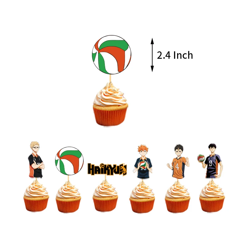 Anime Haikyuu!! Theme Party Favors Paper Banner Cake Topper Latex Balloons Volleyball Hinata  Birthday Party Supplies For Kids