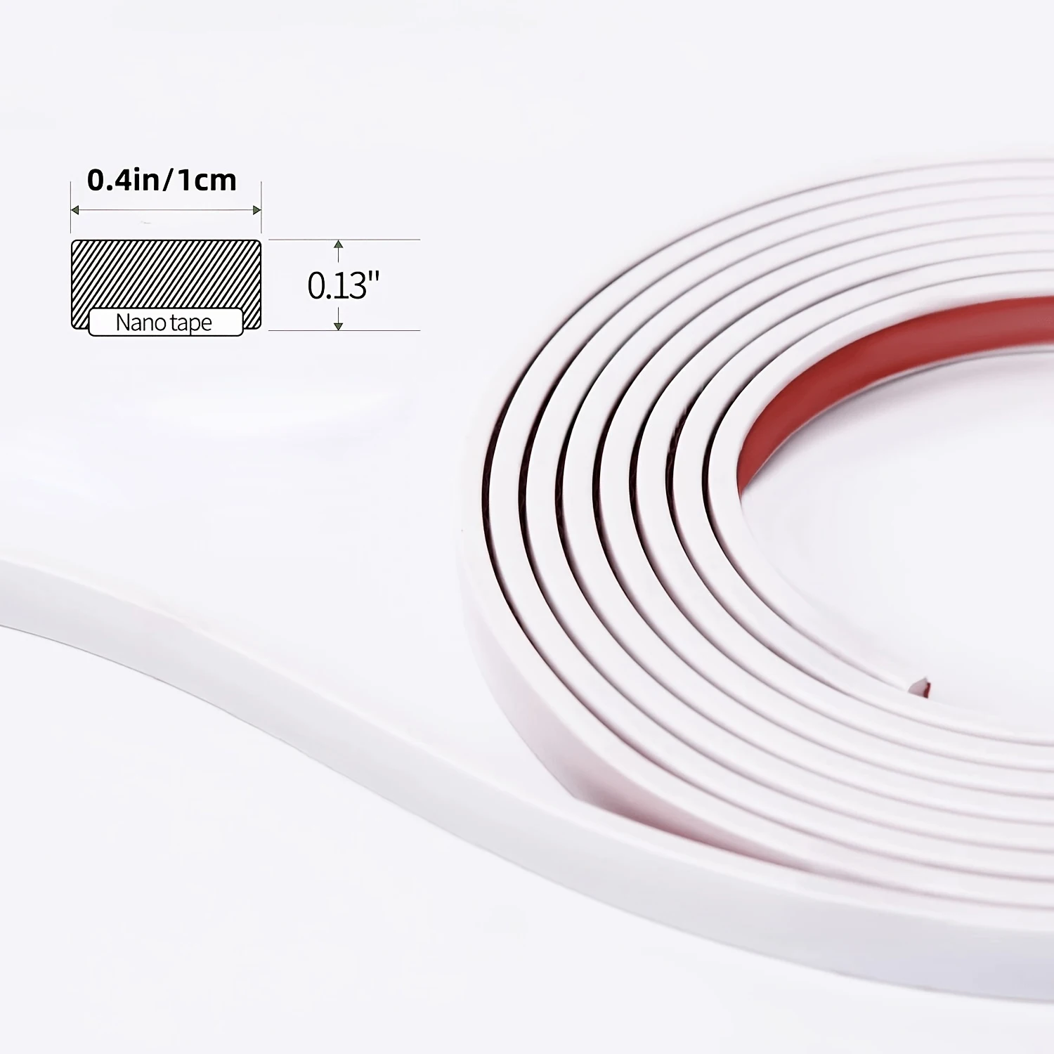 1pc 3mx1cm White Peel and Stick Trim for Backsplash Tile Edge, Self-Adhesive Flexible Trimming for Corner Decor