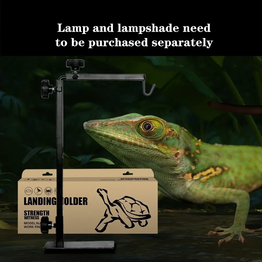 Reptile Adjustable Floor Lamp Stand Light Holder Landing Lamp Bracket Metal Lamp Support for Reptile Terrarium Heating Light