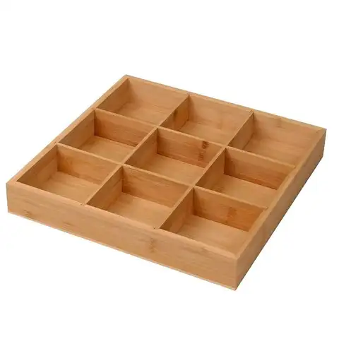 크리 에이 티브 9 그리드 대나무 서빙 접시 디저트 플래터 견과류 야채 샐러드 상자 가정용 접시 심플한 디자인 과일 바구니 크리 에이 티브 9 그리드 대나무 서빙 접시 디저트 플래터 견과류 야채 샐러드 상자 가정용 접시 심플한 디자인 과일 바구니