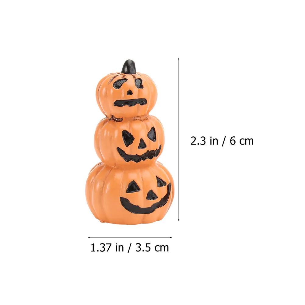 6Pcs Resin Pumpkin Ornaments Realistic Halloween Decorations Mini Artificial Pumpkins for Home Office Living Room Table Decor