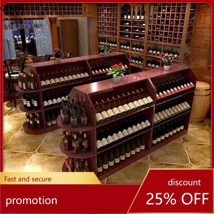 

CZ Island Cabinet Shelf Wine Display Cabinet Island Rack Wine Floor Display Rack