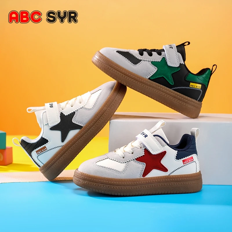 

Роскошная брендовая детская обувь, кроссовки для мальчиков, осенние детские повседневные кроссовки из искусственной кожи с противоскользящей подошвой, модная теннисная спортивная обувь для мальчиков