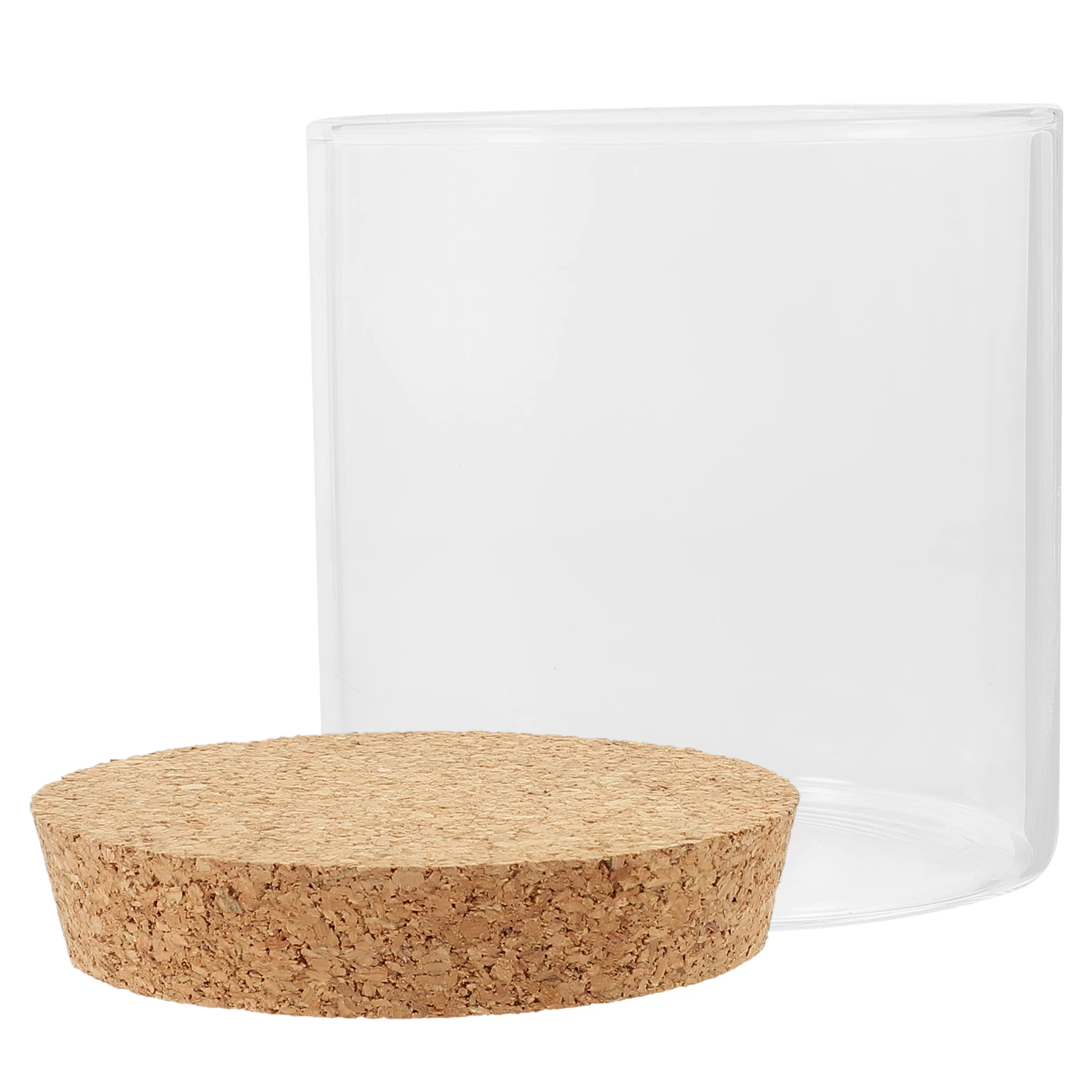 

Glass Storage Jars Kitchen Salad Bowl Food Container Bamboo Cover Smooth Edge Eco Friendly Easy Clean Home Restaurant