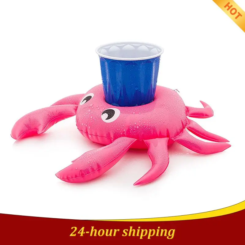 

1~10PCS Inflatable Drink Cup Swimming Pool Float Premium Crab Cup Floats Suitable For Swimming Pool Summer Fun Party