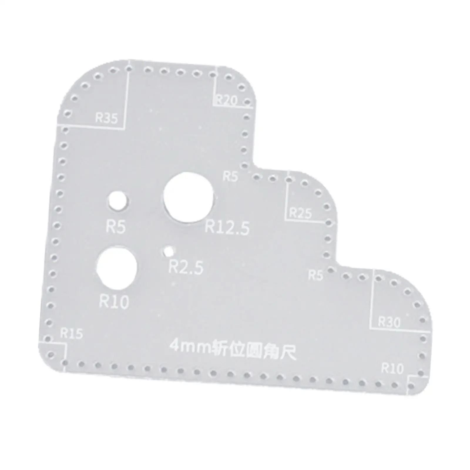Acrylic Circle Template with Precise Holes Round Corner Ruler Stencil Leather Tool Kit for Quilting and Craft Material
