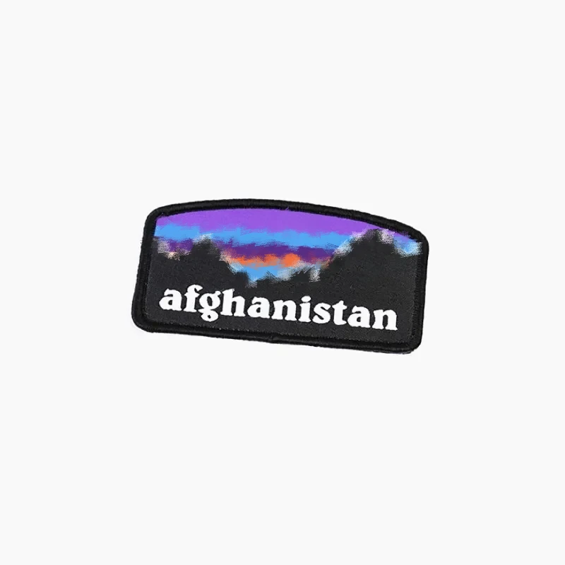 Afghanistan Letter Goal Embroidery Patches Country Tactical Military Badge For Clothes Backpack Vest Stickers