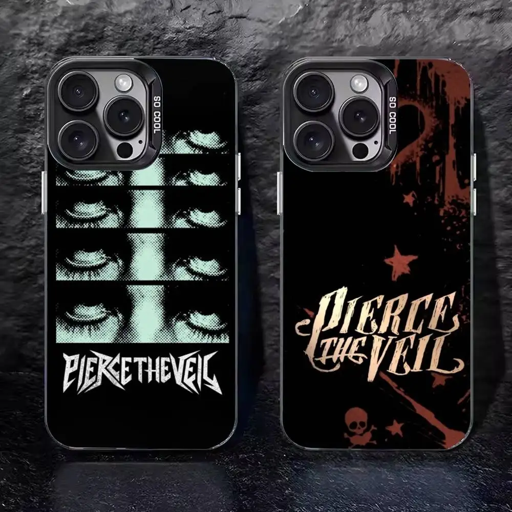 

P-Pierce The Veil Band Phone Case For iPhone 17 16 15 14 13 12 11 Pro Max XS Max 7 8 Plus Shockproof Silicone Matte Cover