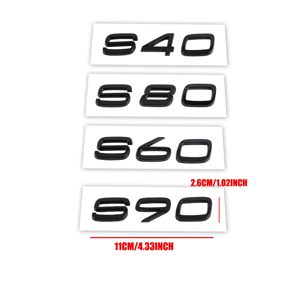 3D Car Rear Trunk Letter Badge Sticker Volvo Logo Decoration Stickers Decal For Volvo Rdesign V50 V60 V90 S40 S60 S80 S90 V8 AWD