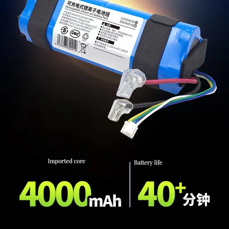 Akumulator 4000 mAh do Dreame H11 MAX H12 VWV8 VWV9 Nowy akumulator litowo-jonowy Rฤczny bezprzewodowy inteligentny odkurzacz na mokro i sucho